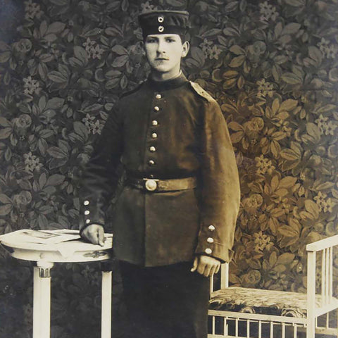 1910’s Antique Soldier Studio Photograph of German Soldiers World War 1 Military Postcard Germany Army WW1 History