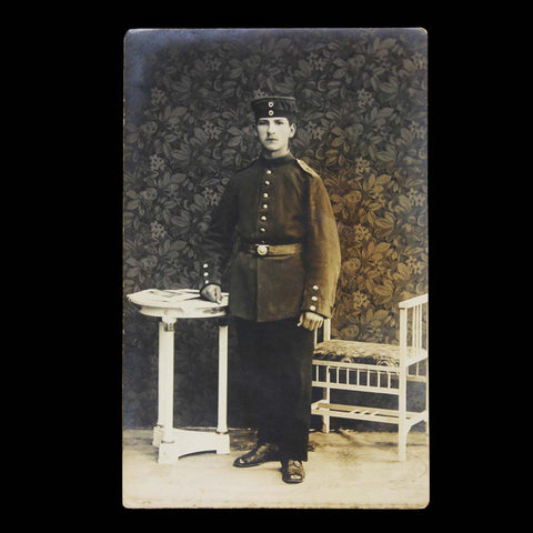 1910’s Antique Soldier Studio Photograph of German Soldiers World War 1 Military Postcard Germany Army WW1 History