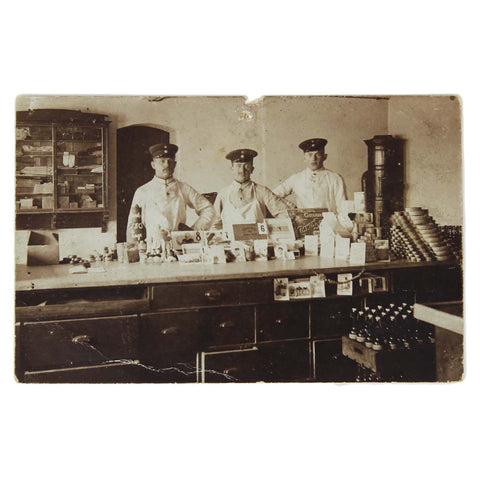 1910’s Antique Soldiers canteen shop photograph of German Soldiers taken pre - World War 1