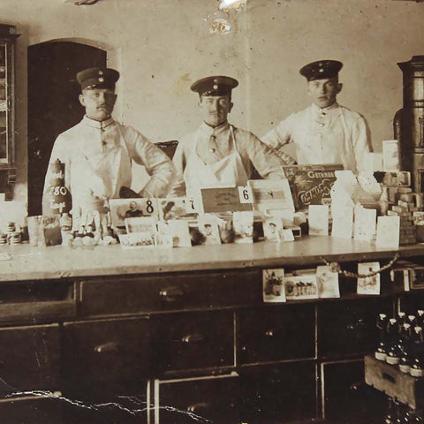1910’s Antique Soldiers canteen shop photograph of German Soldiers taken pre - World War 1