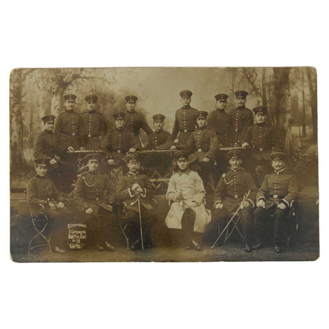 1910’s Antique Straßburg group imperial army photograph of German Soldiers taken pre - World War 1 Military Postcard Germany Army WW1