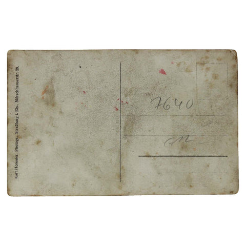 1910’s Antique Straßburg group imperial army photograph of German Soldiers taken pre - World War 1 Military Postcard Germany Army WW1