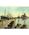 1910s Australia Liners at Port Melbourne Pier Postcard