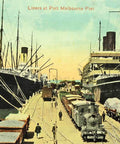1910s Australia Liners at Port Melbourne Pier Postcard