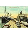 1910s Australia Liners at Port Melbourne Pier Postcard