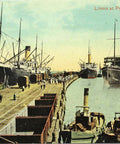 1910s Australia Liners at Port Melbourne Pier Postcard