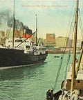 1910s Australia Melbourne Scene on the Yarra Postcard