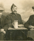 1910s Belgian Soldier and Friends Group Photo Postcard