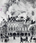 1910s France L’Hotel de Ville the Town Hall the Belfrey burnt down by the Gemans Postcard