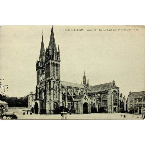 1910s France Saint - Pol - de - Léon Cathedral Postcard