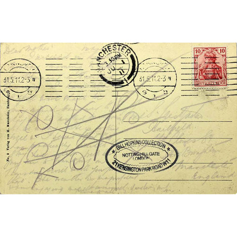 1910s Germany Hamburg Hafen beim Vorsetzen Postcard