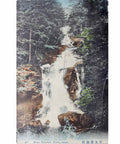1910s Japan Nikko, Riuzu Waterfall Postcard 1 and 3 Japanese Sen Stamps 47 Berkeley Road, Coventry, England