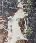 1910s Japan Nikko, Riuzu Waterfall Postcard 1 and 3 Japanese Sen Stamps 47 Berkeley Road, Coventry, England