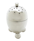 1911 Antique George V Era Egg Shaped Sterling Silver Pepper or Salt Shaker Sheffield Hallmarks