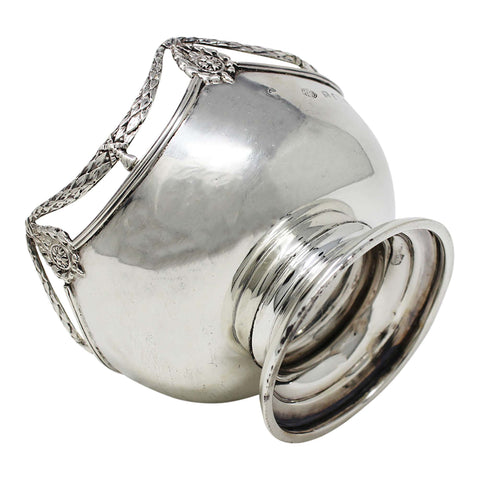 1911 Antique George V Era Sterling Silver Ornamental Sugar Bowl Silversmith Alexander Clark & Co Ltd Birmingham Hallmarks