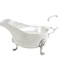 1911 Antique George V Era Sterling Silver Sauce Boat with Lion Head Legs London Hallmarks