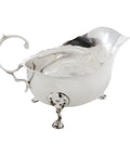 1911 Antique George V Era Sterling Silver Sauce Boat with Lion Head Legs London Hallmarks