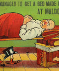 1911’s Antique Comic Postcard “I managed to get a bed made up at Maldon”