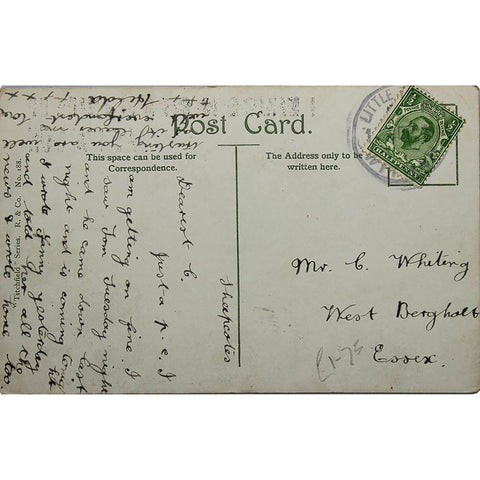 1911’s Antique Comic Postcard “I managed to get a bed made up at Maldon”