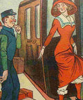 1912 Antique Comic Postcard “Porter Just keep an eye on my bags”