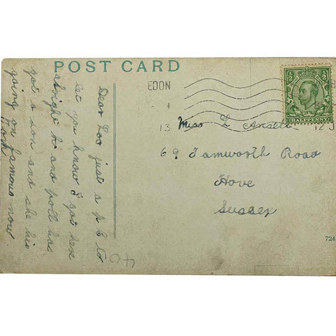 1912 Antique Comic Postcard “Porter Just keep an eye on my bags”