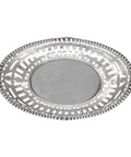 1912 Antique Edwardian Era Sterling Silver Pierced Dish Silversmith Deykin & Harrison (William Redfern Deykin & Walter Andrew Harrison) Birmingham Hallmarks