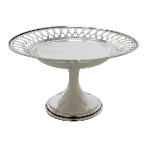 1912 Antique George V Era Sterling Silver Pierced Dish Silversmith Harrison Brothers & Howson (George Howson) Sheffield Hallmarks