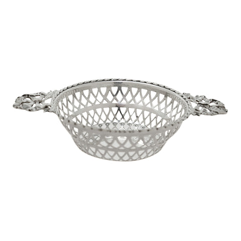 1912 Antique George V Era Sterling Silver Pierced Dish Silversmiths Synyer & Beddoes (Harry Synyer & Charles Joseph Beddoes) Birmingham Hallmarks