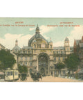 1913 Antwerp, Belgium – Central Station and Keyserlei Avenue – Postcard
