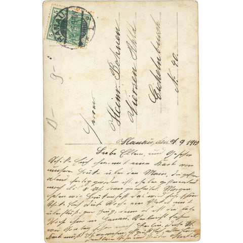 1913 German Hanau Soldiers Bridge Construction Scene Postcard Pre WW1