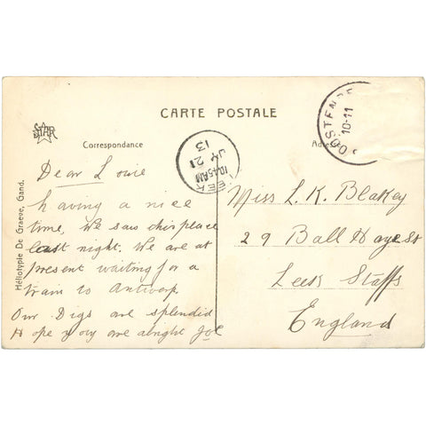 1913 Ostend, Belgium – The Kursaal – Postcard