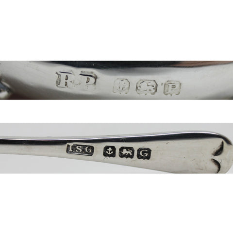 1914 Antique George V Era Sterling Silver Mustard Pot with Spoon and Salt Cellar Silversmith Robert Pringle & Sons Birmingham Hallmarks