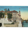 1914 Antique Postcard Memel National –Denkmal mit Borse Prussia Germany Lithuania