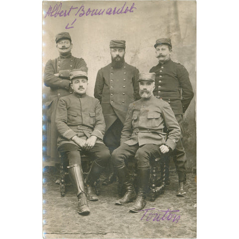 1914 World War I Belgian Soldiers Photo Postcard - Albert Bournardot