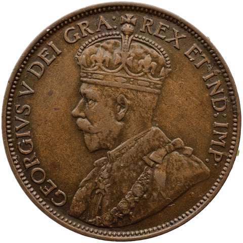 1914 One Cent George V Canada Coin