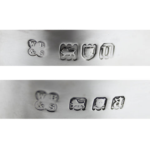 1915 - 1916 Antique George V Era Sterling Silver Pair Sauce Boat Silversmith William Bruford & Son London Hallmarks