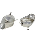 1915 - 1916 Antique George V Era Sterling Silver Pair Sauce Boat Silversmith William Bruford & Son London Hallmarks
