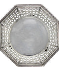 1915 Antique George V Era Pierced Bonbon Dish Silversmith Synyer & Beddoes (Harry Synyer and Charles Joseph Beddoes) Chester Hallmarks