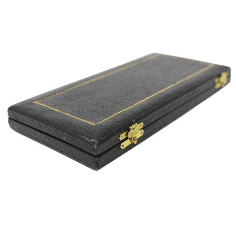 1915 Antique George V Era Sterling Silver Handles Shoe horn and Button hook with original Case Silversmith G & C Ltd Birmingham Hallmarks