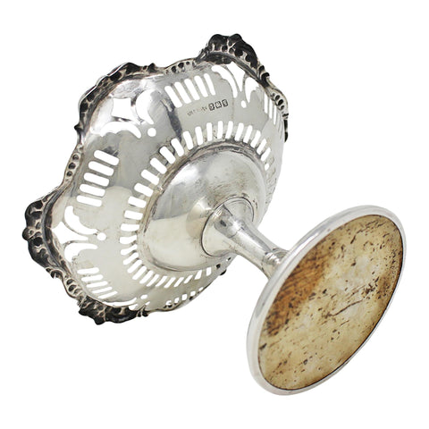 1915 Antique Pierced Bonbon Dish Silversmith S Blanckensee & Son Ltd Birmingham Hallmarks