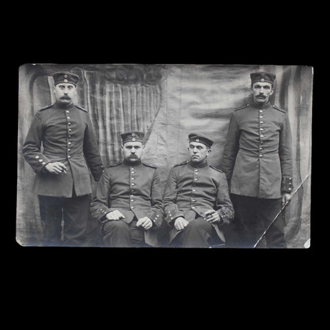 1915 Antique World War I Photograph of German Soldiers Military Postcard Germany Army WW1 Europe History