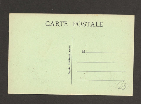 1915 View of the Ancient Ramparts in Gannat, France Postcard