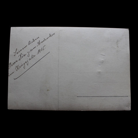 1915 World War I Studio German Soldier Military Antique Photo WW1 Postcard Army History