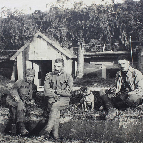 1916 Soldiers Poland Germany Army Dog East Front World War I Photography History Photo WW1 Era