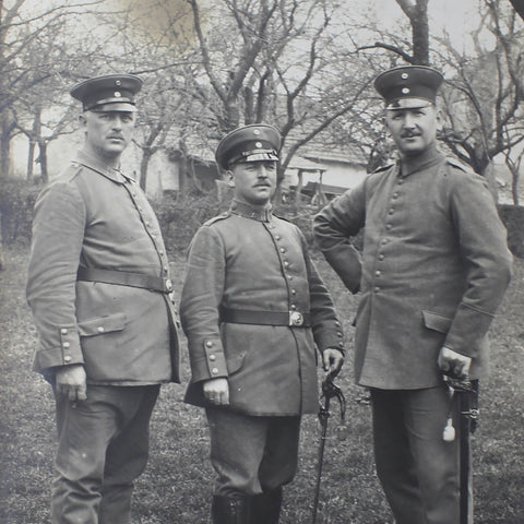 1916 Three Soldiers 1st Company, Infantry Battalion I, located in Cologne Germany Army with Swords World War I Photography History Photo WW1 Era