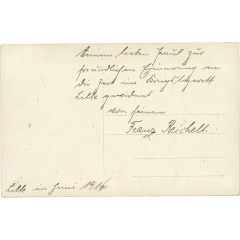 1916 World War I German Soldier Postcard German Camp near Lille France