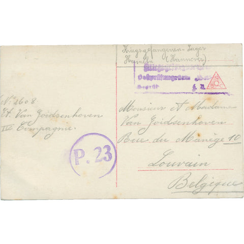 1916 World War I Prisoner of war camps at Hameln POW Camp Postcard