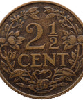 1916 2½ Cent Netherlands Coin Kingdom of the Netherlands