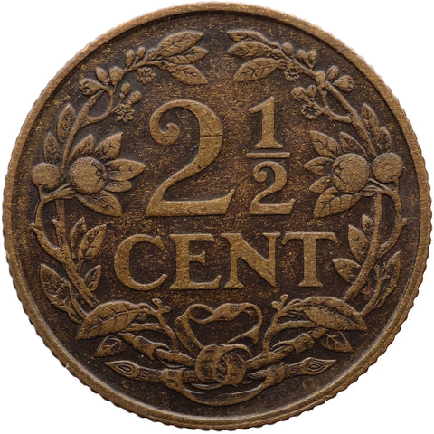 1916 2½ Cent Netherlands Coin Kingdom of the Netherlands