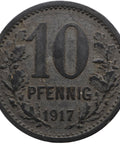 1917 10 Pfennig Bonn - Siegkreis Coin Germany